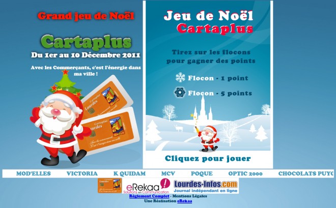 Jeu de Noël Cartaplus Lourdes